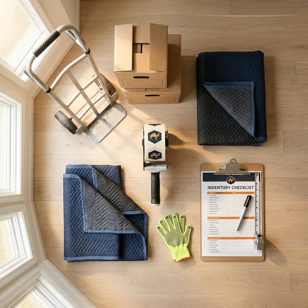 Professional moving supplies and packing materials layout for Harwich Port residential relocations